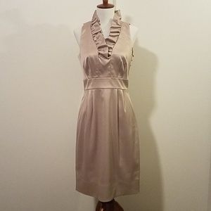 NWT Taylor silk ruffle dress